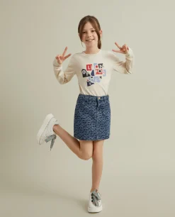 Camisola com estampado da marca