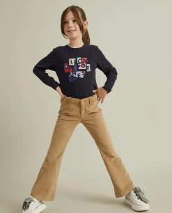 Camisola com estampado da marca