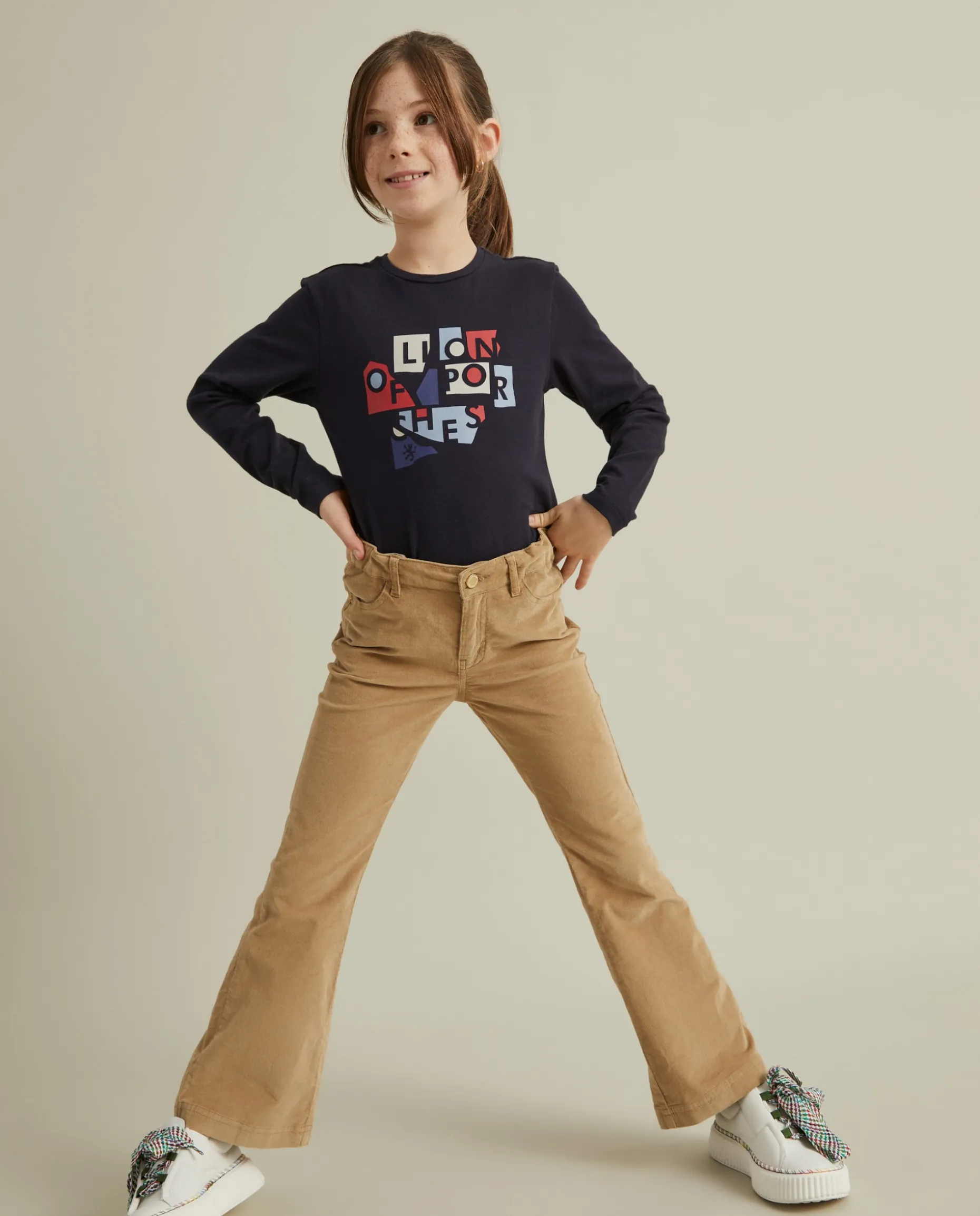 Camisola com estampado da marca