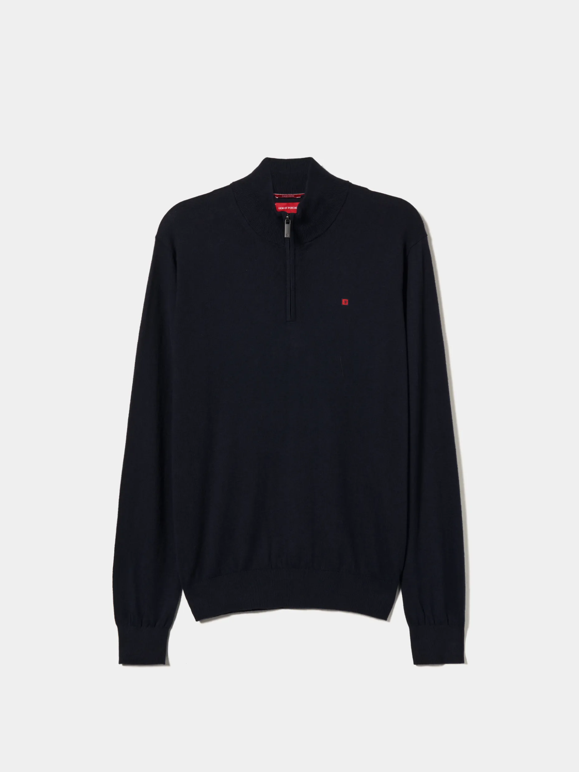 Camisola com fecho em algodão e caxemira