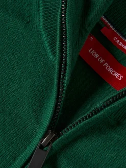 Camisola com fecho em algodão e caxemira