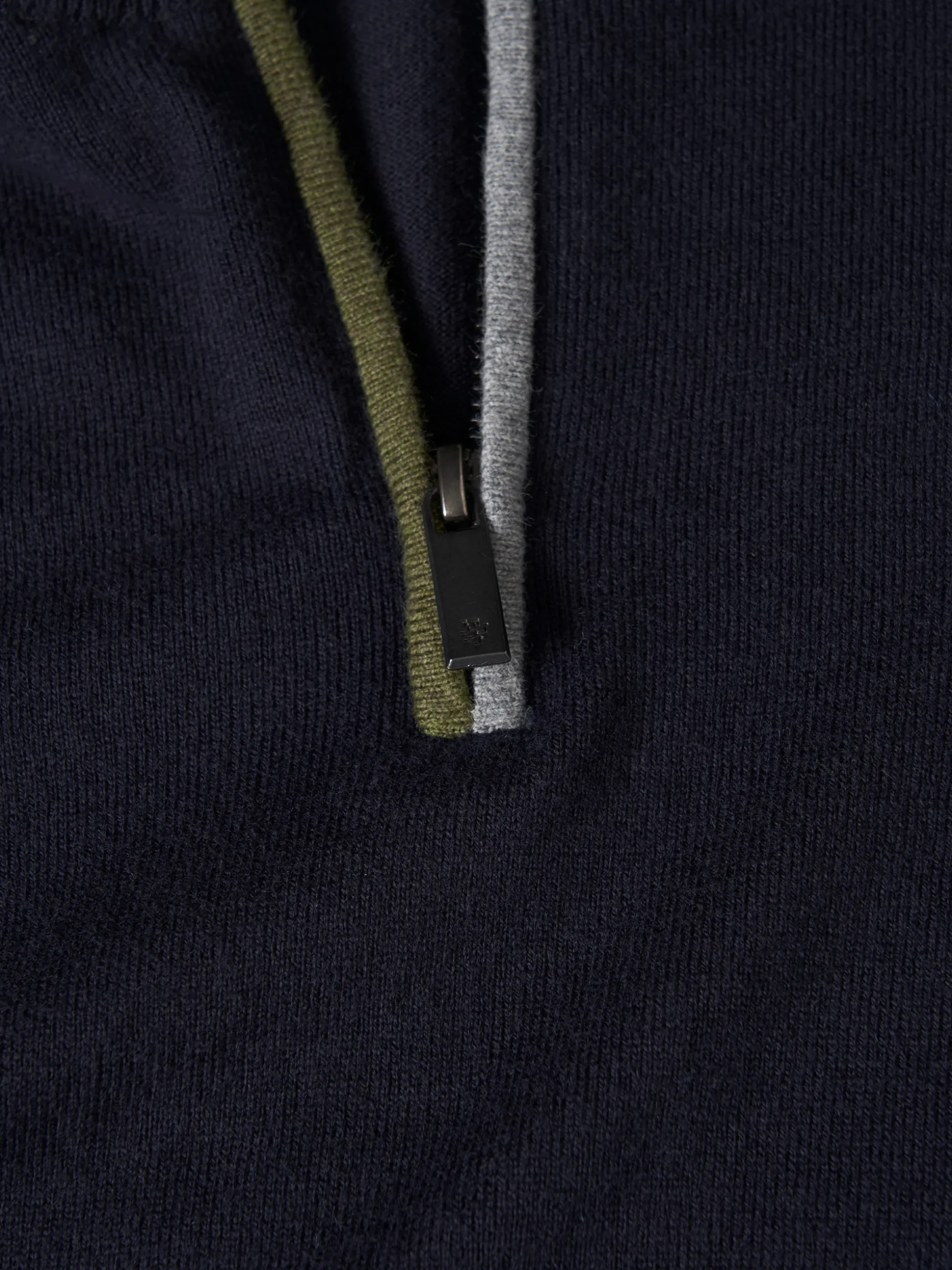 Camisola com fecho em algodão e caxemira