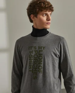 Camisola de algodão de manga comprida