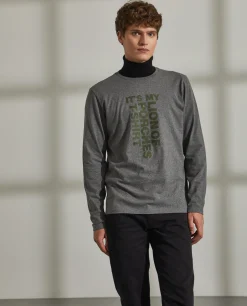 Camisola de algodão de manga comprida