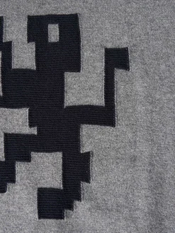 Camisola de algodão e caxemira com estampado