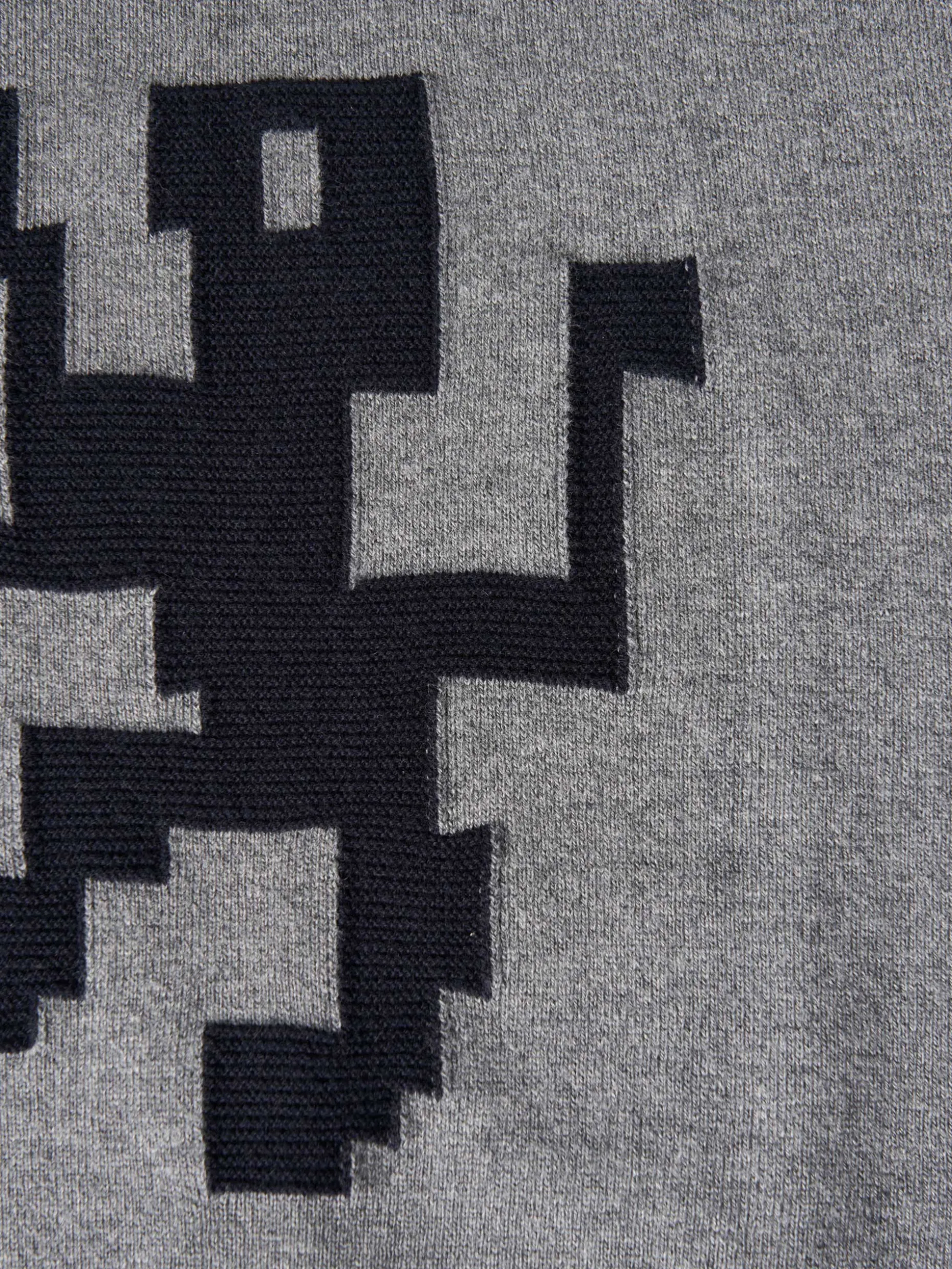 Camisola de algodão e caxemira com estampado