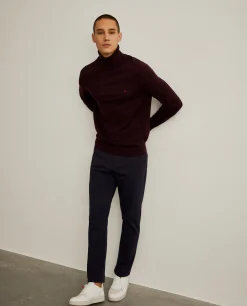 Camisola de gola alta 100% lã