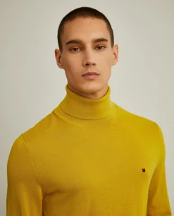 Camisola de gola alta 100% lã