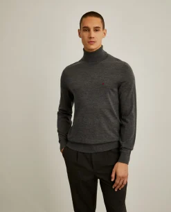 Camisola de gola alta 100% lã