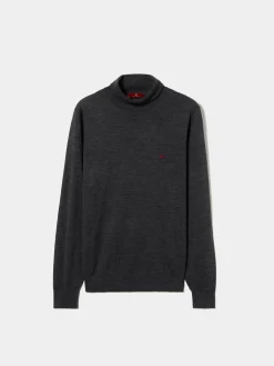 Camisola de gola alta 100% lã