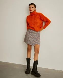 Camisola de gola alta com lã de alpaca