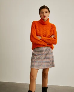 Camisola de gola alta com lã de alpaca