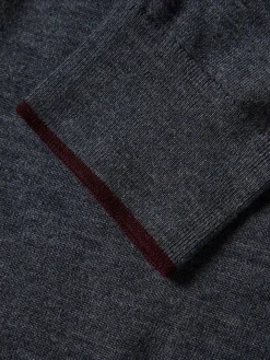 Camisola de gola alta de lã merino