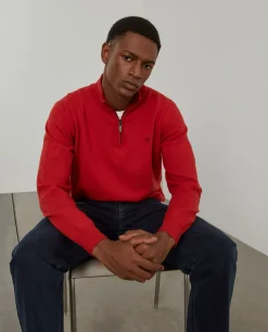 Camisola de lã com fecho