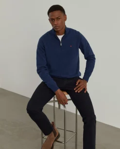 Camisola de lã com fecho