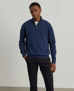 Camisola de lã com fecho