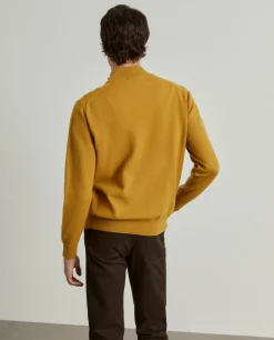 Camisola de lã com fecho