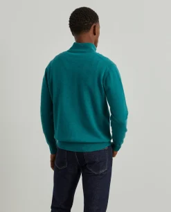 Camisola de lã com fecho