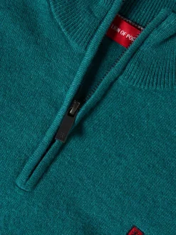 Camisola de lã com fecho