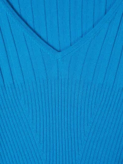 Camisola de malha canelada