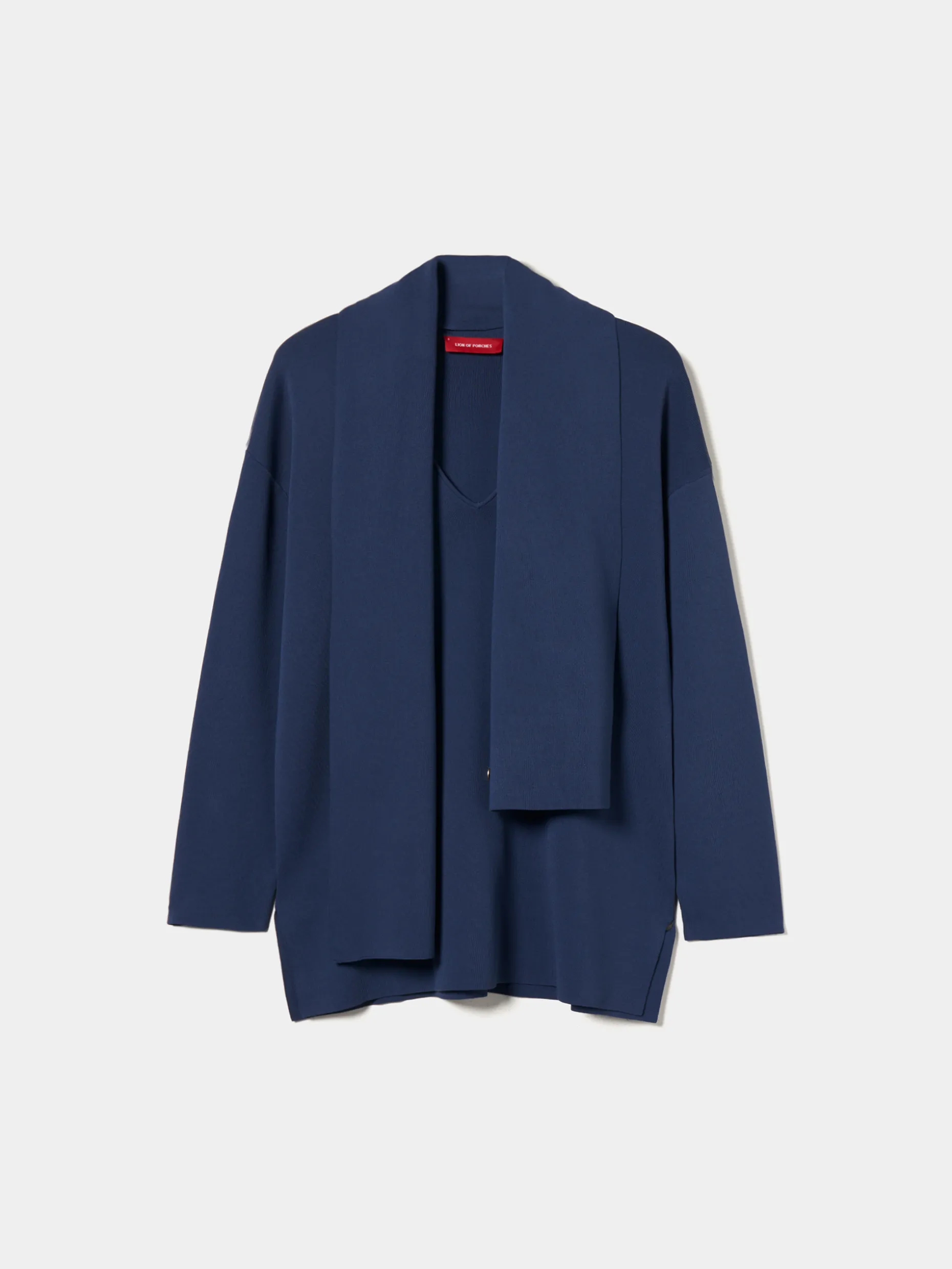 Camisola de malha com cachecol