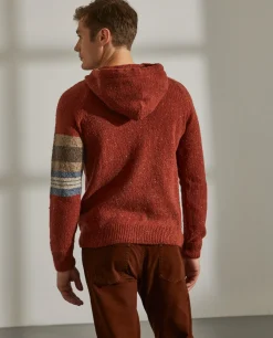 Camisola de malha com capuz