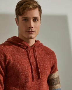 Camisola de malha com capuz