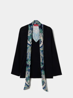 Camisola de malha combinada