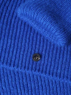 Camisola de meia gola em lã com punhos dobrados