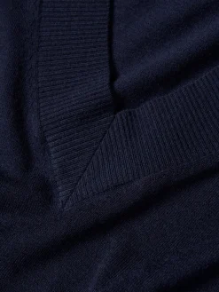 Camisola decote em V com lã