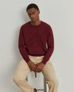 Camisola decote redondo em algodão e caxemira