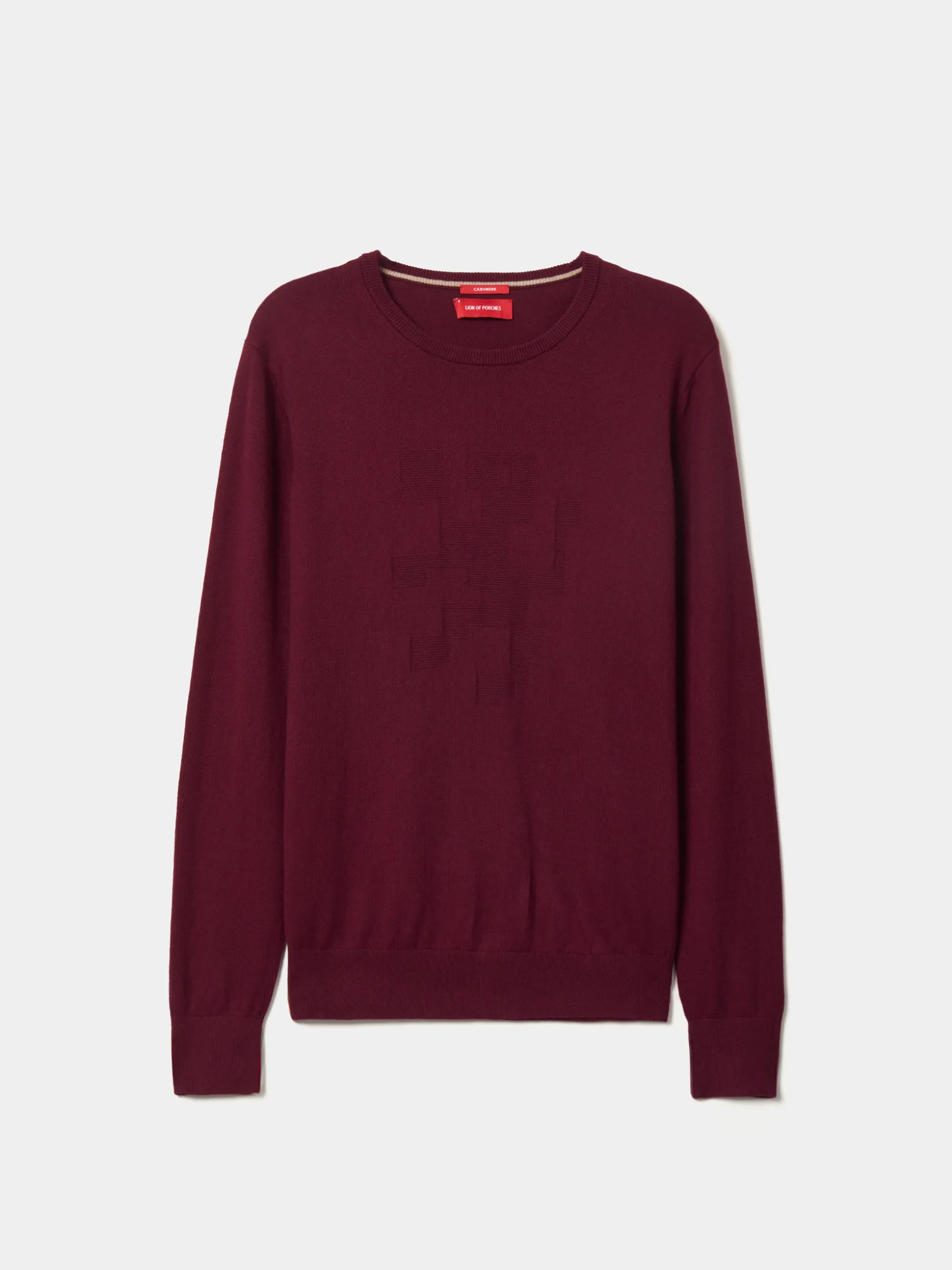 Camisola decote redondo em algodão e caxemira