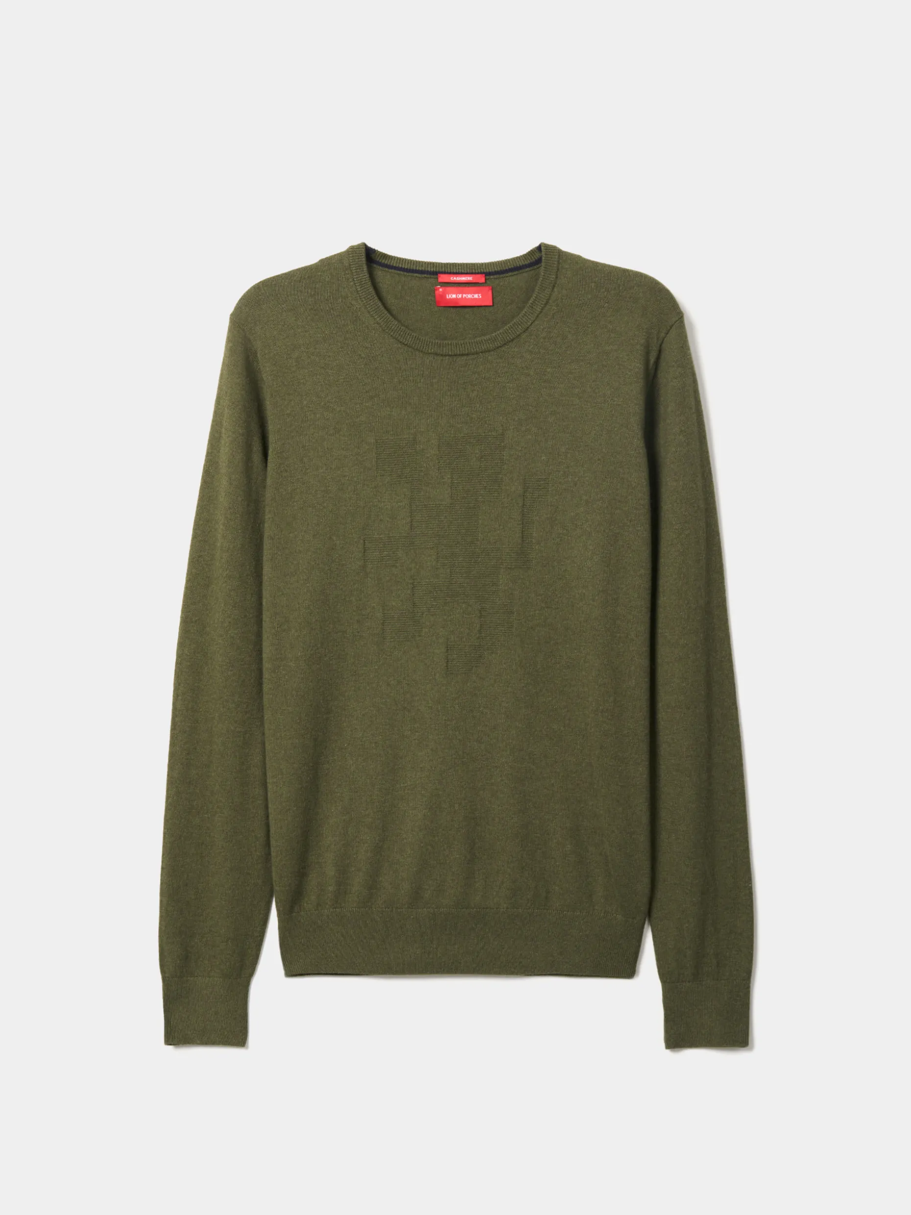 Camisola decote redondo em algodão e caxemira