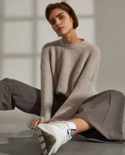 Camisola decote redondo mohair