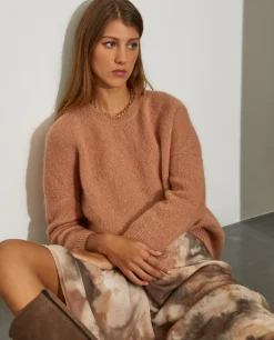 Camisola decote redondo mohair