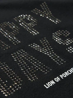 Camisola em algodão com mensagem brilhante