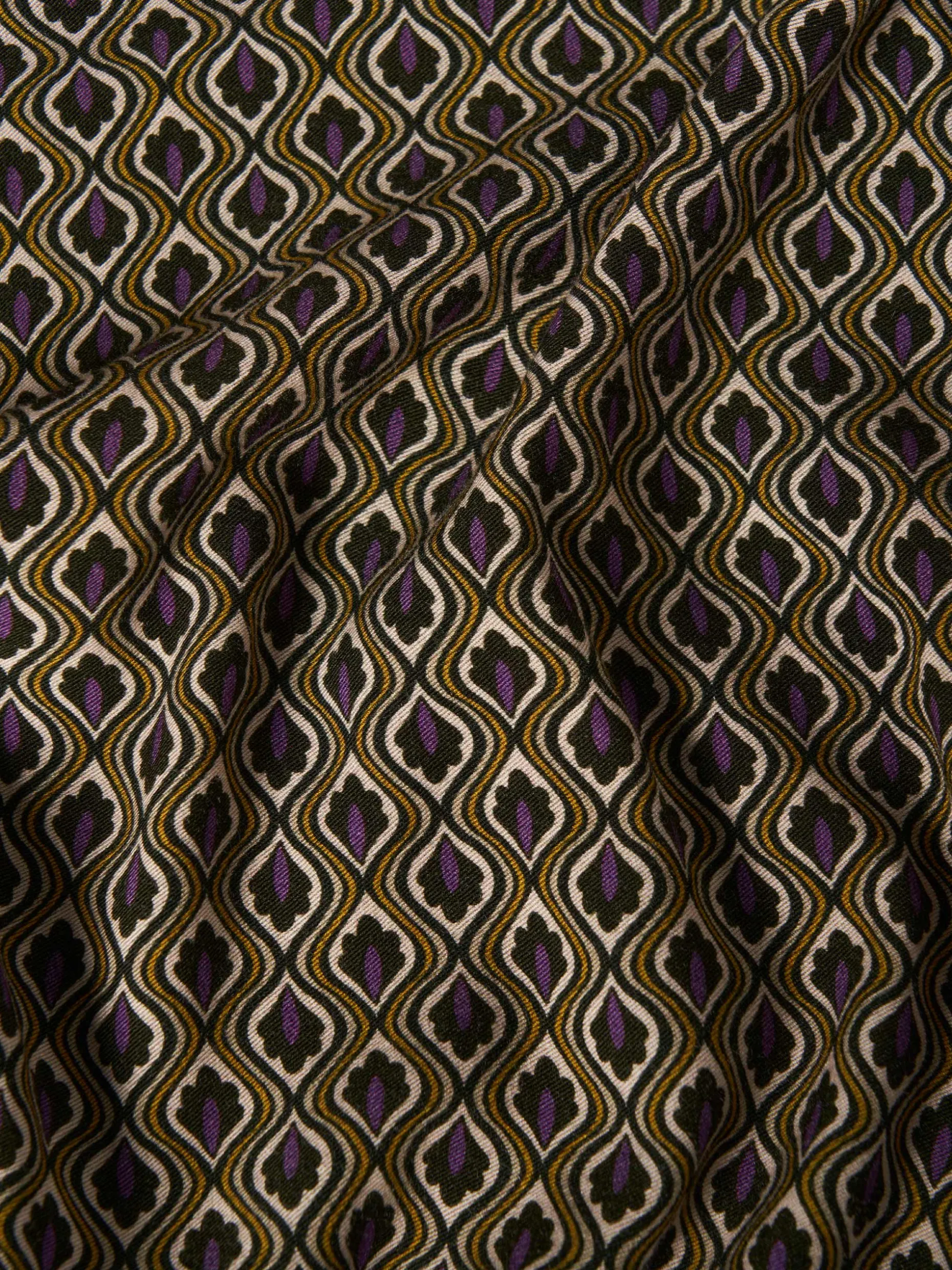 Camisola estampada decote em V