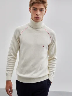 Camisola gola alta 100% lã