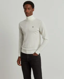 Camisola gola alta 100% lã merino