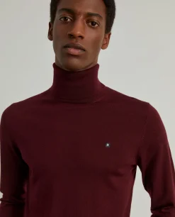 Camisola gola alta 100% lã merino