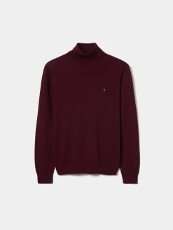 Camisola gola alta 100% lã merino