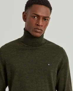 Camisola gola alta 100% lã merino