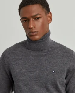 Camisola gola alta 100% lã merino