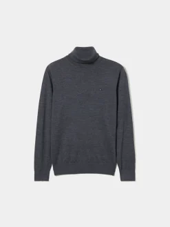 Camisola gola alta 100% lã merino