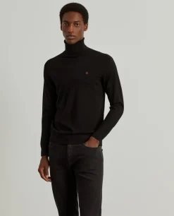 Camisola gola alta 100% lã merino