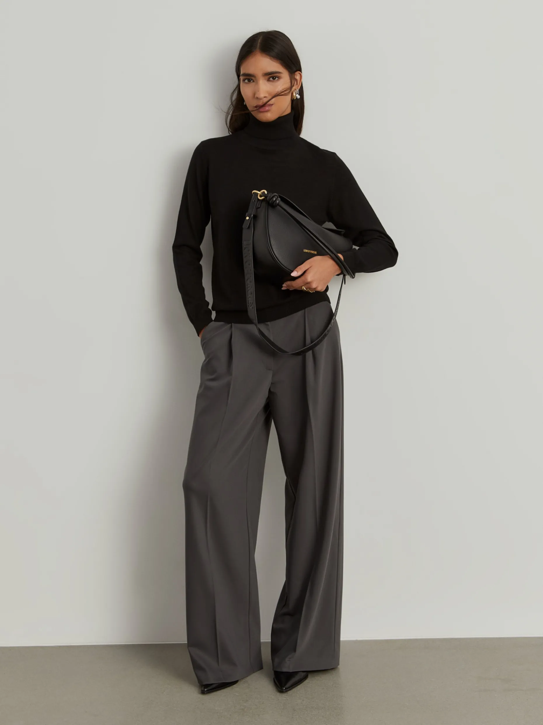 Camisola gola alta com lã