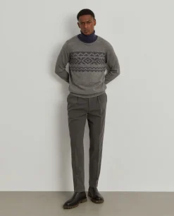 Camisola gola alta jacquard