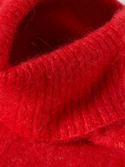 Camisola gola alta mistura de lã e alpaca