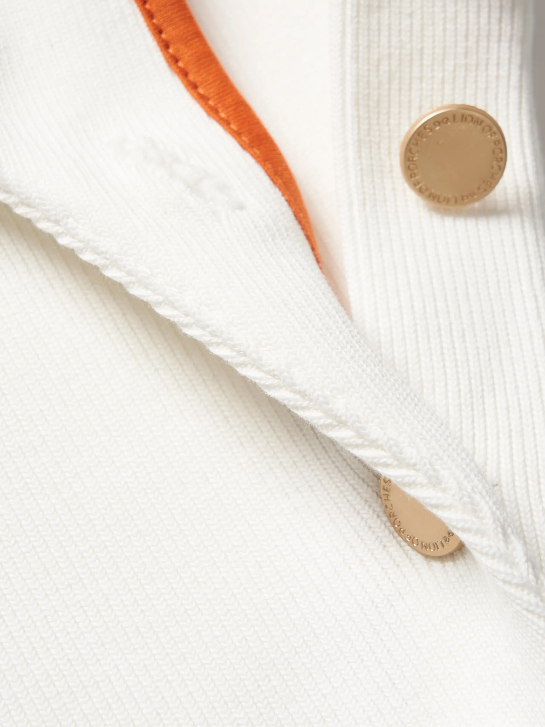 Camisola malha canelada botões dourados