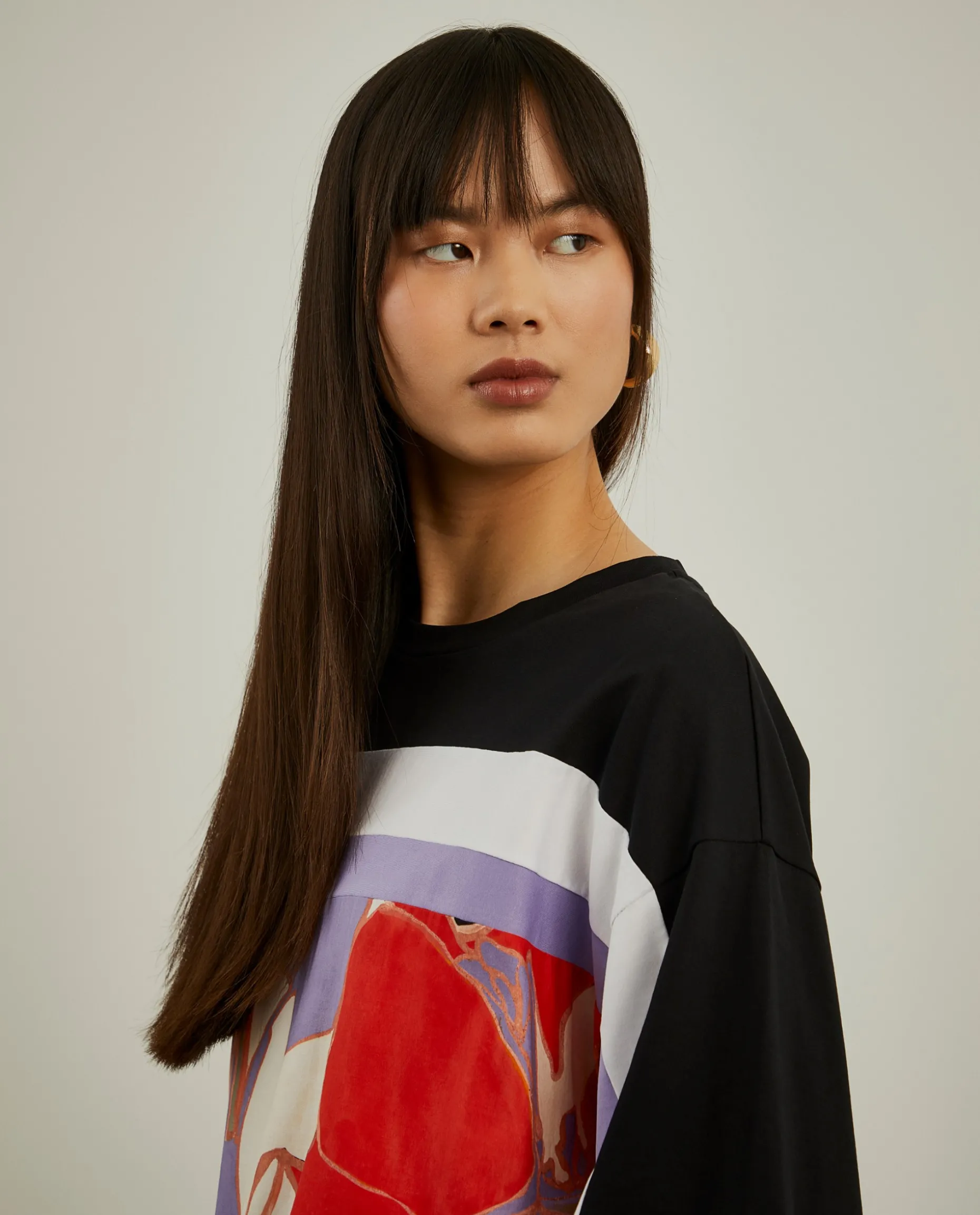 Camisola manga 3/4 com estampado